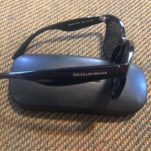 Dolce and Gabbana black sunglasses and case